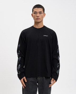 Off-White Чорний лонгслів Scribble 44MAB09CF5J005