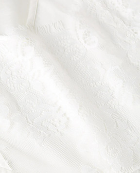 Dore & Rose Белая ночная рубашка из шелка с кружевом PREMIUMSILKBRIDALSLIPDRESS