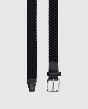 Kiton Синий ремень с плетением USC3601N01357