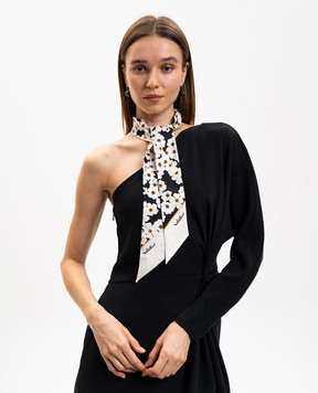 Valentino Стрічка твіллі із шовку в квітковий принт 8W2E6017MIG