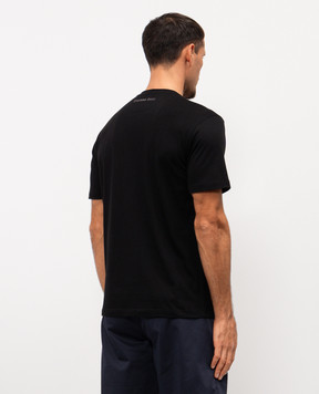 Stefano Ricci Чорна футболка з фактурним логотипом MNH6105120803