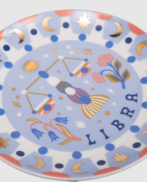 Bitossi Home Блакитна порцелянова тарілка для закусок Libra AST00001