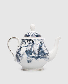 Baci Milano Білий порцеляновий чайник Versailles TEAPVER01