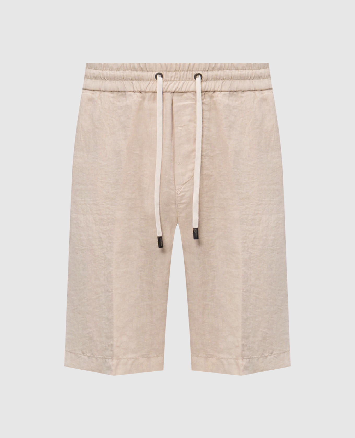 Бежевые шорты из льна