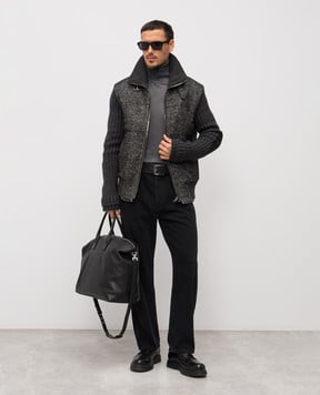 Dolce&Gabbana Сіра куртка з вовною у візерунок G9BVSTGJ846