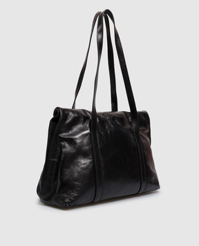 Gianni Chiarini Черная кожаная глянцевая сумка-тоут Marghe BS11981RALPHCM