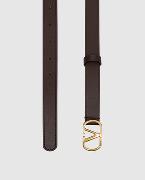 Valentino Коричневий шкіряний ремінь VLogo Signature 8W2T0SM7IYR