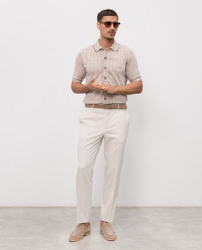 Peserico Штани кольору айворі з вовною R5422508274