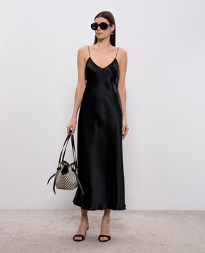 Khaite Черное платье миди Taja 55994120