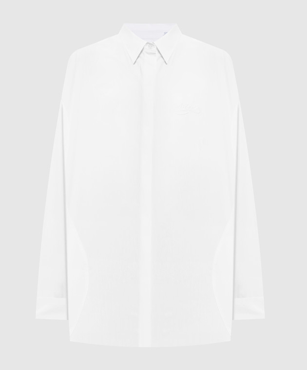 Off-White Белая рубашка с вышивкой логотипа 2FB00371T