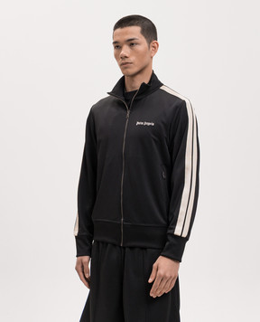 Palm Angels Черная спортивная куртка с вышивкой логотипа PMBD058S26FAB001