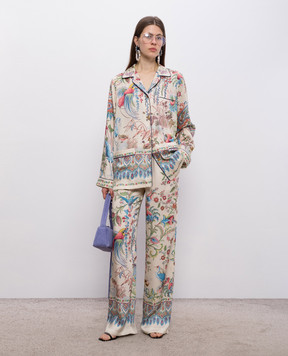 Etro Бежева блуза в піжамному стилі WRIA010099SPSI4