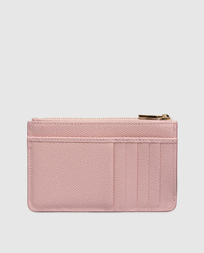 Dolce&Gabbana Рожевий шкіряний картхолдер Dauphine BI1261A1001