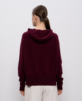 Allude Бордовые худи из шерсти и кашемира 25517701