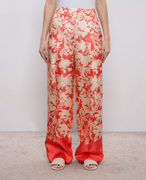 Agnona Рожеві штани із шовку T71008YS4064