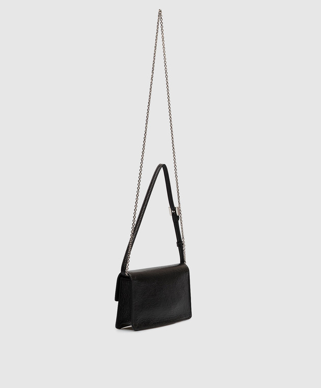 Fendi Черная кожаная сумка Baguette 8M0602B14M изображение 3