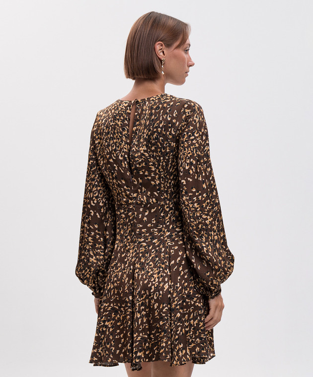 Twinset Коричневое платье в леопардовый принт 262TP275K изображение 4