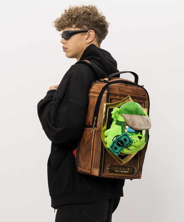 Sprayground Детский коричневый рюкзак MONEY BEAR 910B7566NSZ изображение 2