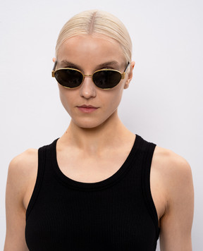 Linda Farrow Черные очки Sheri с позолотой LFL1656C1SUN