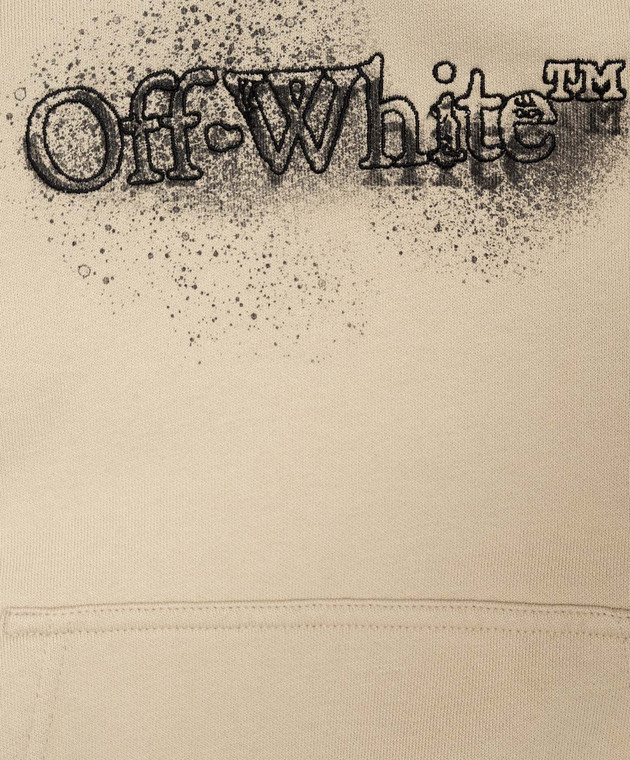 Off-White Детские худи цвета хаки Spray Arrow 44BBB001F26F00C изображение 3