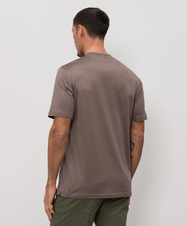 Castangia dal 1850 Коричнева футболка з монограмою TSDM18F25 зображення 4
