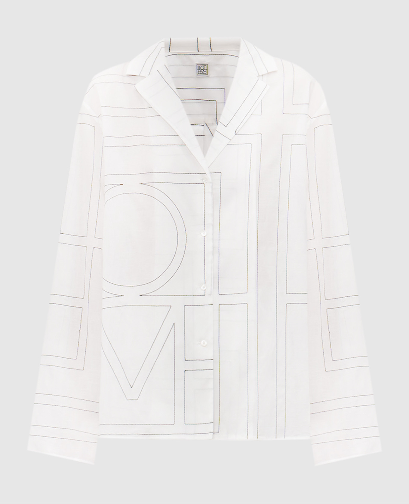 Белая рубашка с вышивкой монограммы