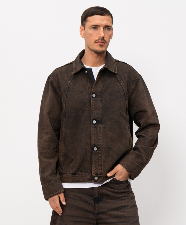 A Cold Wall Коричневая джинсовая куртка Cromer ACWMH070B изображение 3