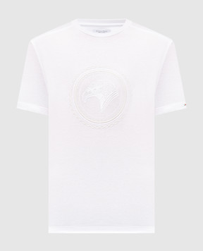 Stefano Ricci Біла футболка з вишивкою емблеми MNH6205260803