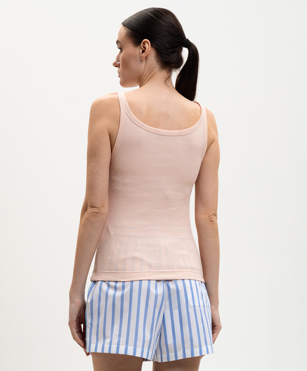 Dolce&Gabbana Рожева майка в рубчик F8W45TFU7AV зображення 4