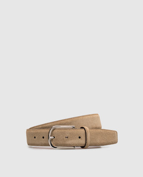 Santoni Бежевый замшевый ремень CM35VC003C58EACD