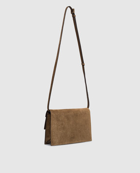 Tom Ford Коричневая замшевая сумка кросс-боди AUBE S0531LCL071P