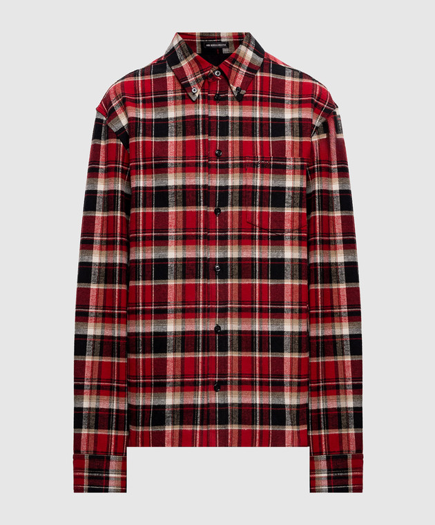 Ann Demeulemeester Красная рубашка Wessel в клетку B0014309FA751w