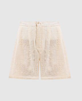 Ermanno Scervino Бежеві шорти з вишивкою D482P763UCX