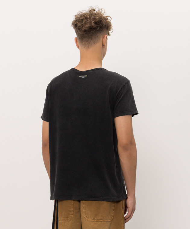 Ann Demeulemeester Чорна футболка з принтом B0014438FA790 зображення 4