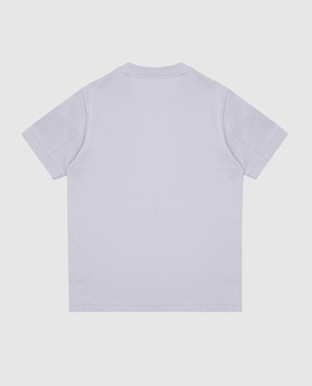 Brunello Cucinelli Дитяча синя футболка з принтом B0B13T179C