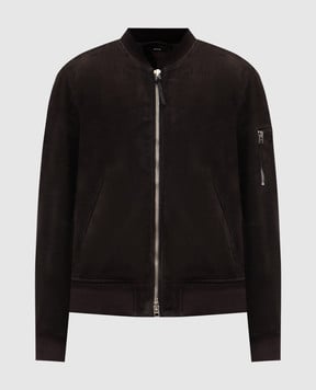 Tom Ford Коричневый замшевый бомбер LBS087LMS027