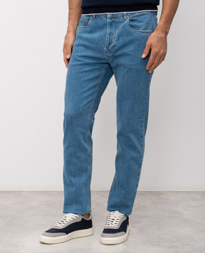 Pini Parma Голубые джинсы с патчем логотипа PINIJEALBL