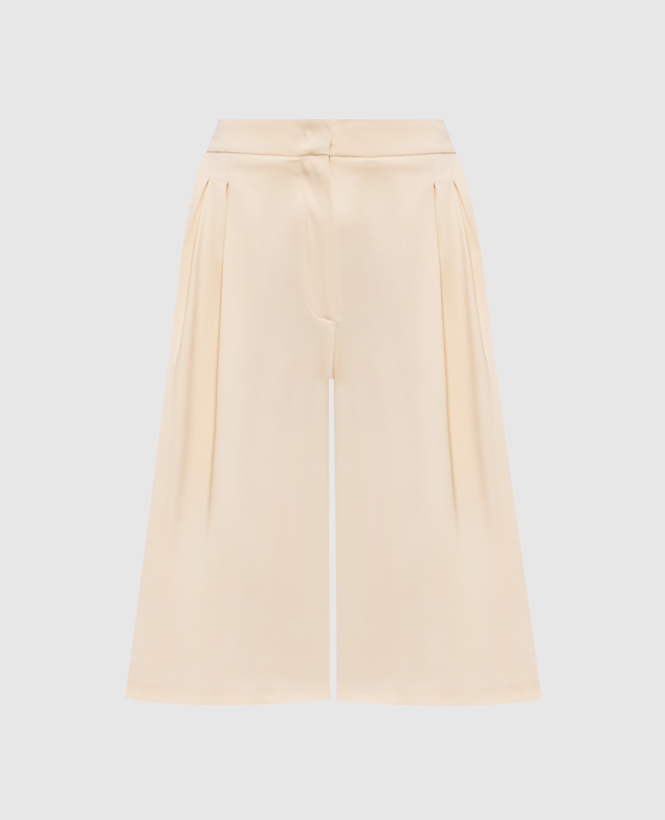 Бежевые бермуды с логотипом