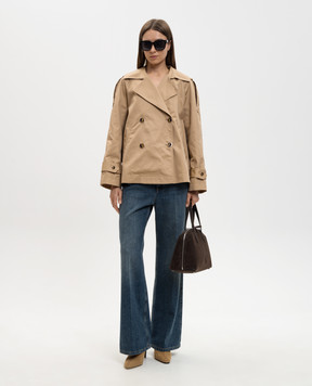 Twinset Бежевий укорочений тренч 261TP2231