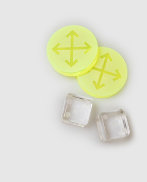 Off-White Чорний набір для гри в нарди з логотипом OHZH03CT25MAT001