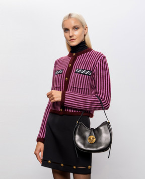 Versace Чорна шкіряна сумка Emblème 10261991A17449