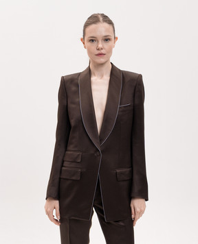 Tom Ford Коричневий жакет з шовку GI3080FAX1744