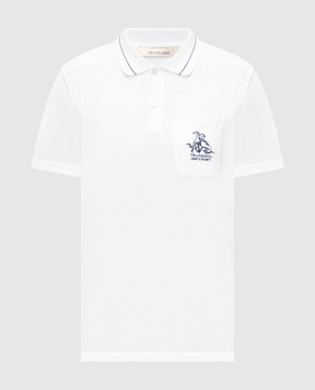Trussardi Біле поло з вишивкою G5038000088NMTP06J91