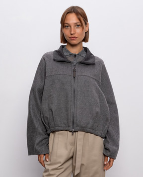 Brunello Cucinelli Сіра куртка з вовни MP565B3F06