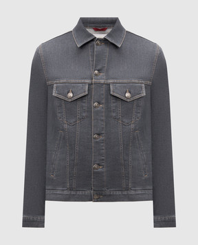 Brunello Cucinelli Сіра джинсова куртка M230P6909