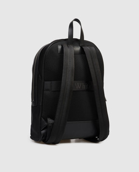 Off-White Чорний рюкзак з контрастним логотипом OMNB109C99FAB001