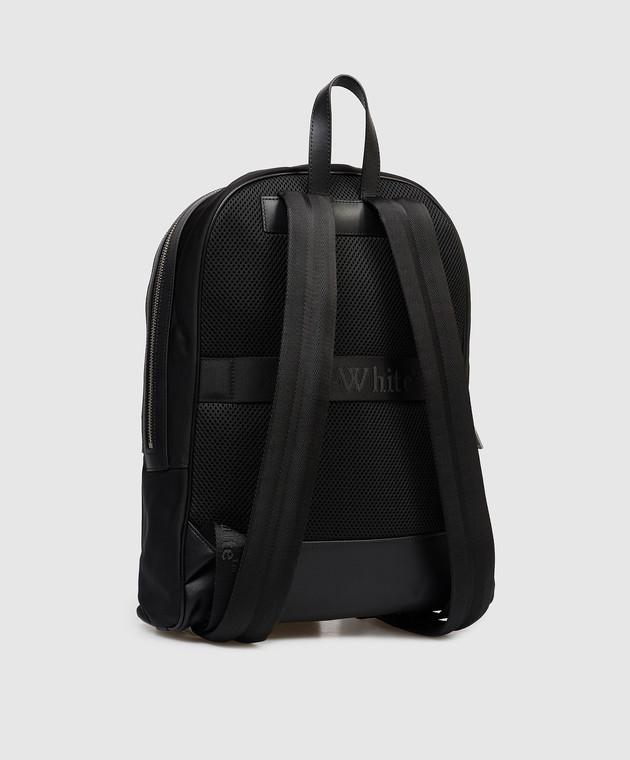 Off-White Чорний рюкзак з контрастним логотипом OMNB109C99FAB001 зображення 3