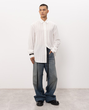 Ann Demeulemeester Біла сорочка Andre у візерунок B0010522FA752