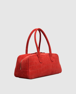 Loulou de Saison Червона сумка-багет MAWI з нубука MAWI