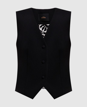 Twinset Черный жилет с кружевом 262AP2341